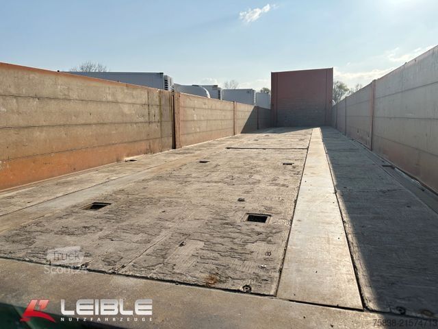 Remorque semi-plateforme de travail KÖGEL SN 24*Bordwand Baustoff *Rungentaschen*SAF Achse