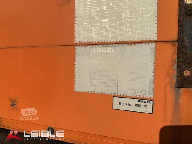 Remorque semi-plateforme de travail KÖGEL SN 24*Bordwand Baustoff *Rungentaschen*SAF Achse
