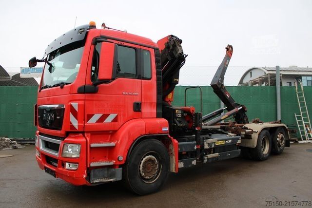 Camión portacontenedores de gancho MAN 26.480 6x2 KRAN PALFINGER Nr: 249