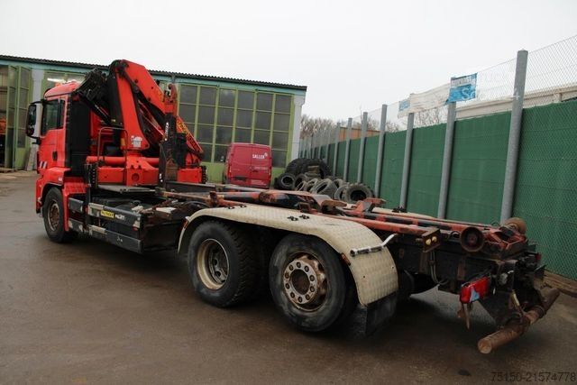 Camión portacontenedores de gancho MAN 26.480 6x2 KRAN PALFINGER Nr: 249