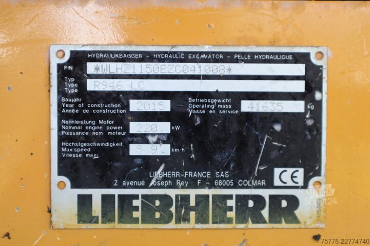 Excavator pe șenile Liebherr R946 LC | STRAIGHT BOOM | TILT CAB | LIKUFIX