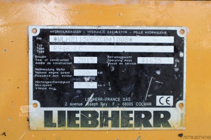 Excavator pe șenile Liebherr R946 LC | STRAIGHT BOOM | TILT CAB | LIKUFIX