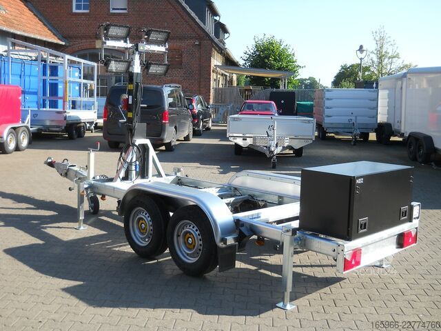 Generator de curent cu turnuri de iluminat, manual WEKO Fahrgestell, Stromerzeuger und Lichtmast