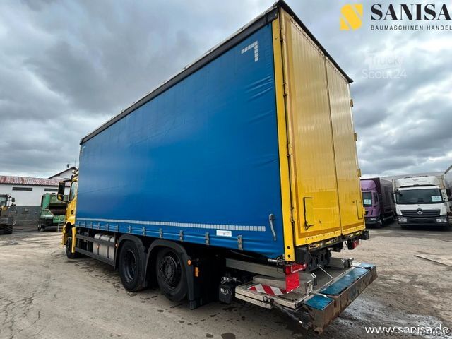 Flatbed truck with tarp MERCEDES-BENZ Actros 2543/Schiebe Gardienen/Edscha Verdeck