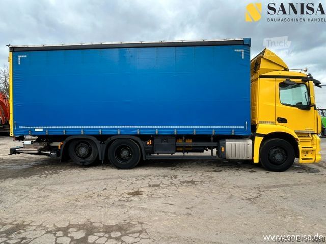 Flatbed truck with tarp MERCEDES-BENZ Actros 2543/Schiebe Gardienen/Edscha Verdeck