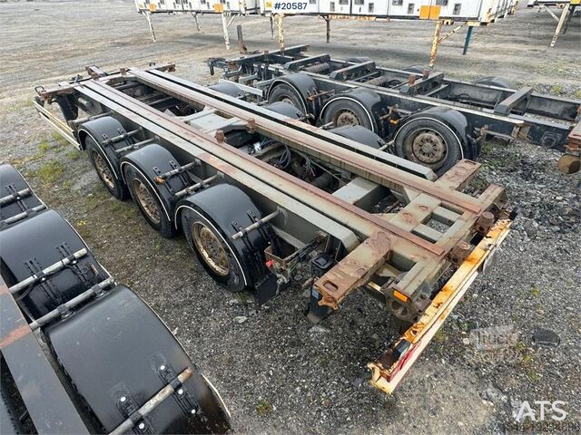 Remorcă container F.A.G – cu funcție de basculare  F.A.G Container Trailer – with Tipping Function