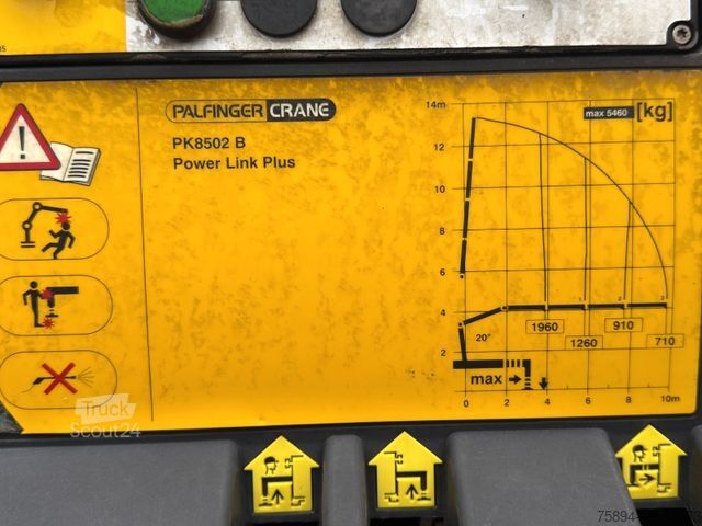 Kamyon üzerine monteli vinç RENAULT MIDLUM 220 *TIPPER 4,20m *PK 8502 B * TOPZUSTAND