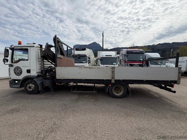 Tovornjak s ploščadjo MAN TGL 12.240 4X2BL PRITSCHE+KRAN HMF 910-K*2007*