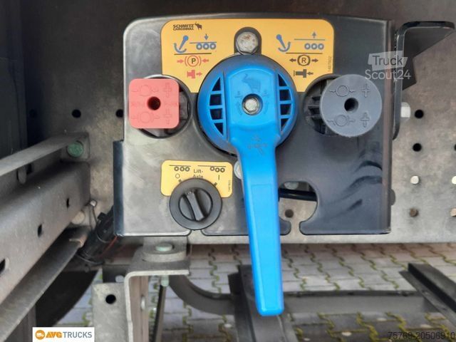 Öppen semitrailer med kapell SCHMITZ CARGOBULL SCS 24 Edscha Liftachse Palettenkasten VDI2700