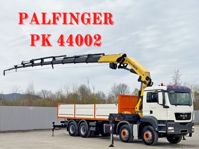 Kravas automašīnai uzstādīts celtnis MAN TGS 35.360*PRITSCHE 7,15m * PK 44002 / FUNK *8x4