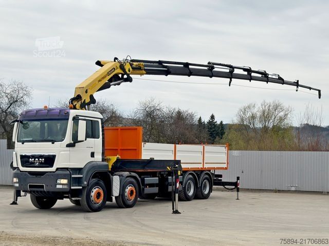 Kravas automašīnai uzstādīts celtnis MAN TGS 35.360*PRITSCHE 7,15m * PK 44002 / FUNK *8x4