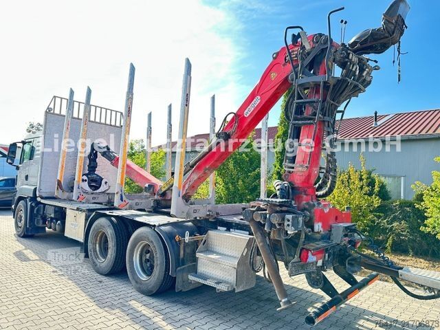 Apaļkoku pārvadāšanas kravas auto MAN TGS 500 mit Epsilon M120Z96 Ladekran