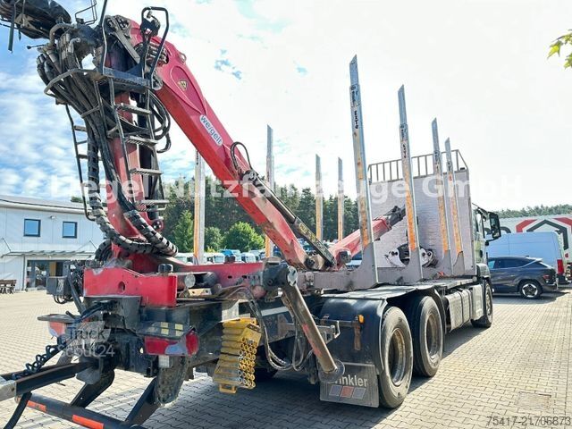 Apaļkoku pārvadāšanas kravas auto MAN TGS 500 mit Epsilon M120Z96 Ladekran