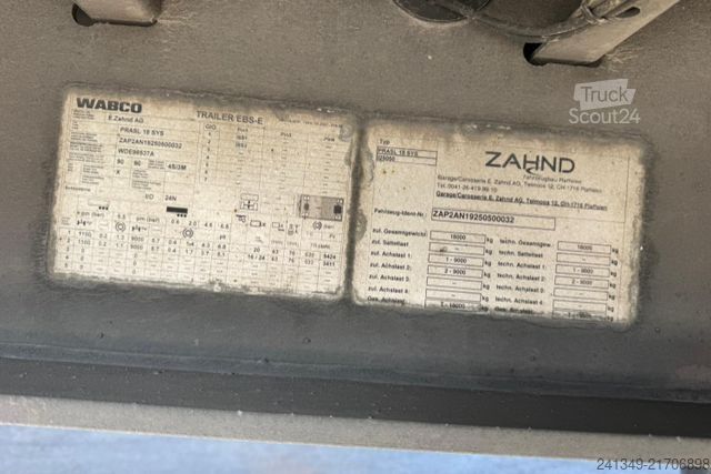 Open aanhangwagen met zeil  Andere Marke | Zahnd Durchladesystem