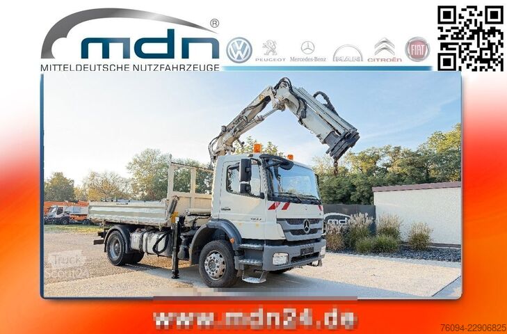 Γερανός τοποθετημένος σε φορτηγό MERCEDES-BENZ Axor 1833 4x2 Kipper Kran 13m FUNK AHK