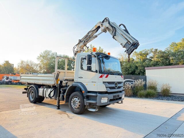 Γερανός τοποθετημένος σε φορτηγό MERCEDES-BENZ Axor 1833 4x2 Kipper Kran 13m FUNK AHK