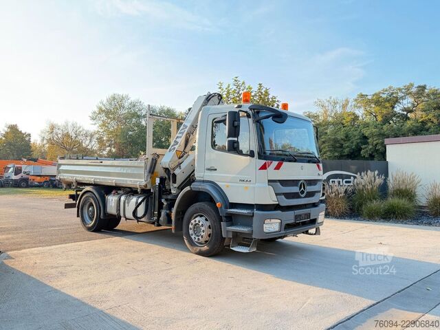 Trójstronna wywrotka MERCEDES-BENZ Axor 1833 4x2 Kipper Kran 13m FUNK AHK