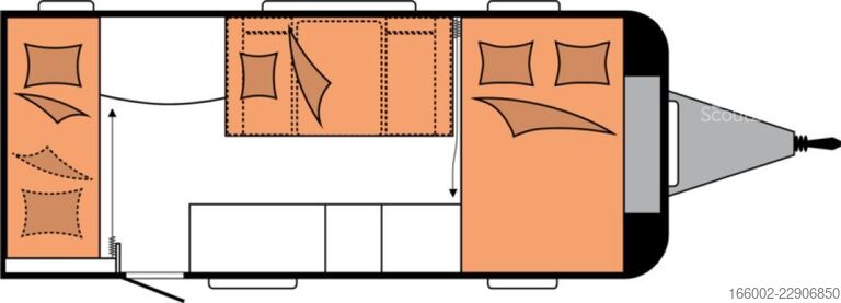 Husvagn HOBBY Excellent Edition 490 KMF 1800 kg Garagenklappe