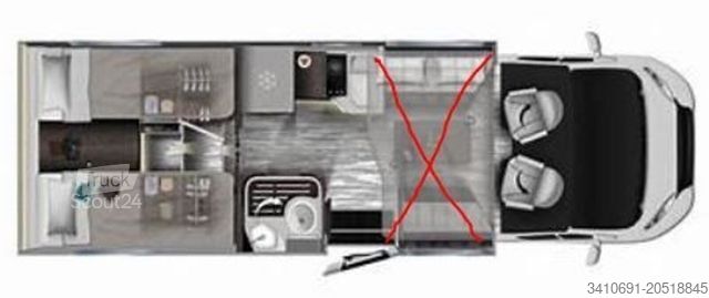 Teilintegriertes Wohnmobil MOBILVETTA Krosser P86 NB Lithium Markise Navi RFK TV WiFi