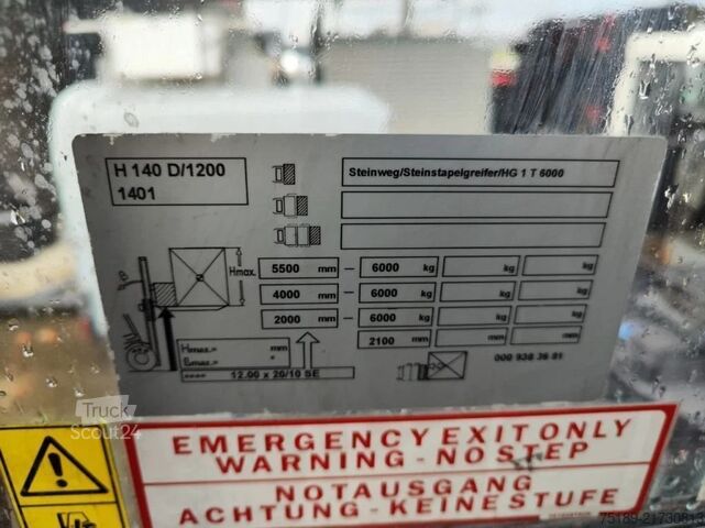 Gaffeltruck Linde H140 D/1200 - Steinweg Steinstapelgreifer - 2 p...