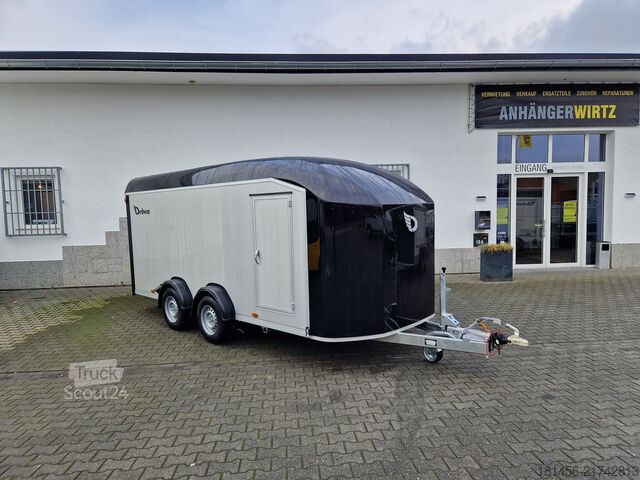 Rimorchio per auto Cheval Liberté C 900 Roadster aerodynamischer Alukoffer Rampe