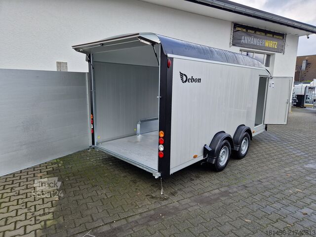 Rimorchio per auto Cheval Liberté C 900 Roadster aerodynamischer Alukoffer Rampe