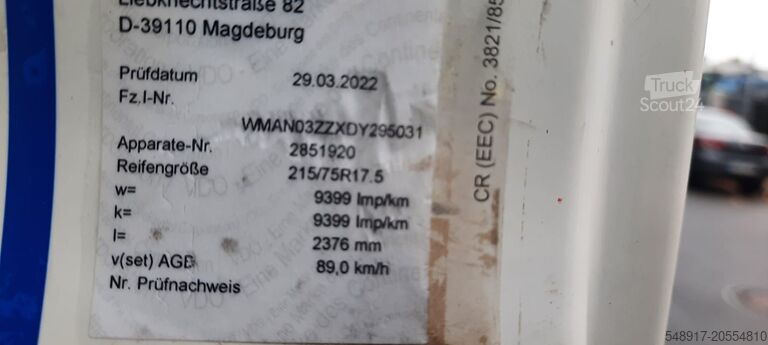 Containertransport (haakarmsysteem) MAN TGL 8.220 Abrollkipper