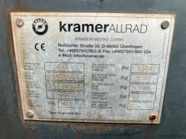 Radlader Kramer Kramer Werke Modell 345/880 Allrad