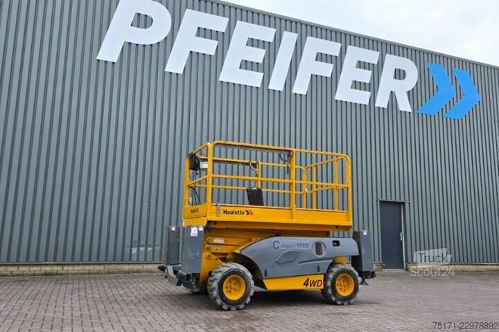 Elevador de tijera Haulotte COMPACT 10DX Diesel, 4x4 Drive, 10.2m Working Heig