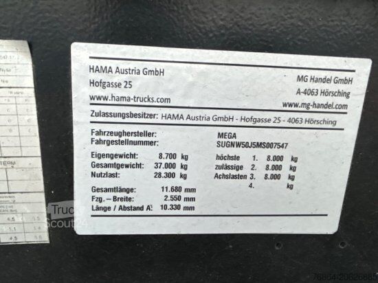 Tiptrailer MEGA SCHROTT-KIPPMULDE, PORTALTüREN, SAF ACHSE, LIFTACHSE