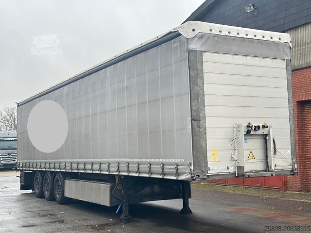Auflieger mit Pritsche & Plane SCHMITZ CARGOBULL Schiebeplane Edscha Palettenkasten Lift