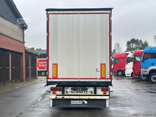 Auflieger mit Pritsche & Plane SCHMITZ CARGOBULL Schiebeplane Edscha Palettenkasten Lift