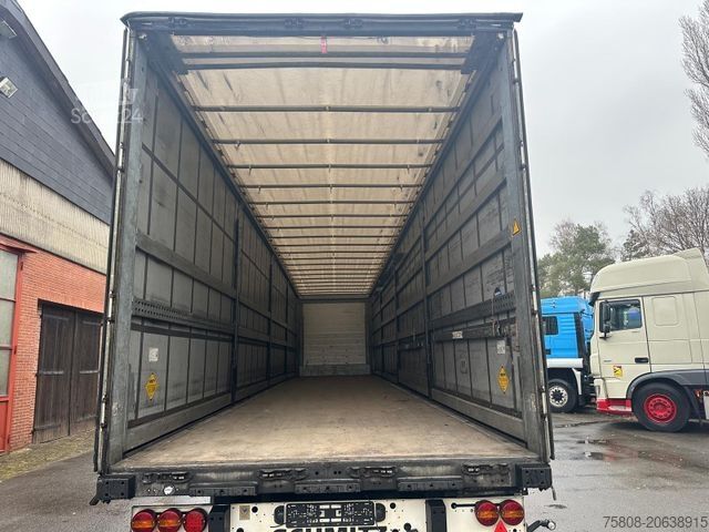 Auflieger mit Pritsche & Plane SCHMITZ CARGOBULL Schiebeplane Edscha Palettenkasten Lift