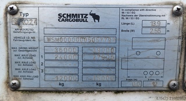 Skříňový návěs SCHMITZ CARGOBULL SKO 24