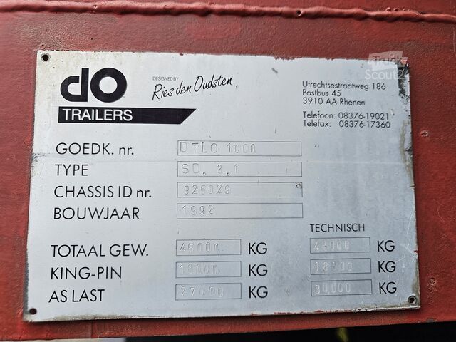 مقطورة نقل منخفضة DO-Trailer SD 31 / SEMI TRAILER / EXTENDABLE
