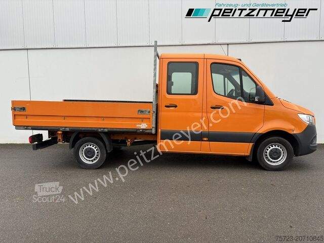 Transporter mit Doppelkabine Mercedes-Benz Sprinter 314 CDI Doka Pritsche, Klima, Standh., AHK 2,8 t.