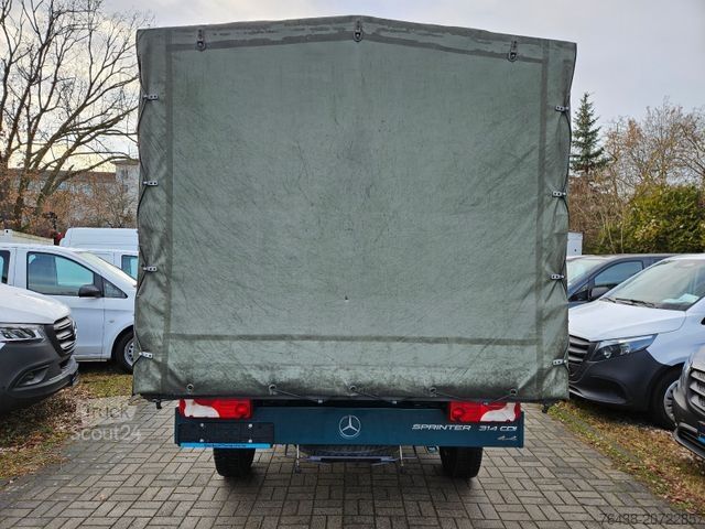 Gardinsidad skĂ„pbil MERCEDES-BENZ Sprinter 314 cdi DoKa|4x4 AWD|ex-BW|TĂV+ĂLneu