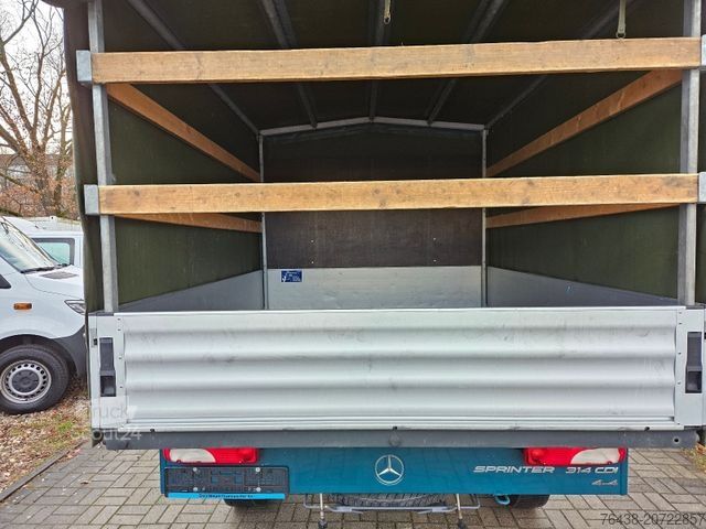 Gardinsidad skåpbil MERCEDES-BENZ Sprinter 314 cdi DoKa|4x4 AWD|ex-BW|TÜV+ÖLneu