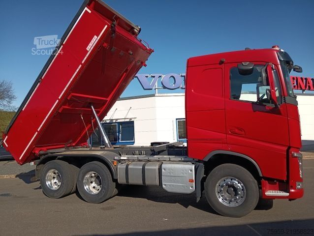 Carrinha basculante trilateral VOLVO FH 500 6x4R DAUTEL TZK3 THERMO ASFALT FullOption
