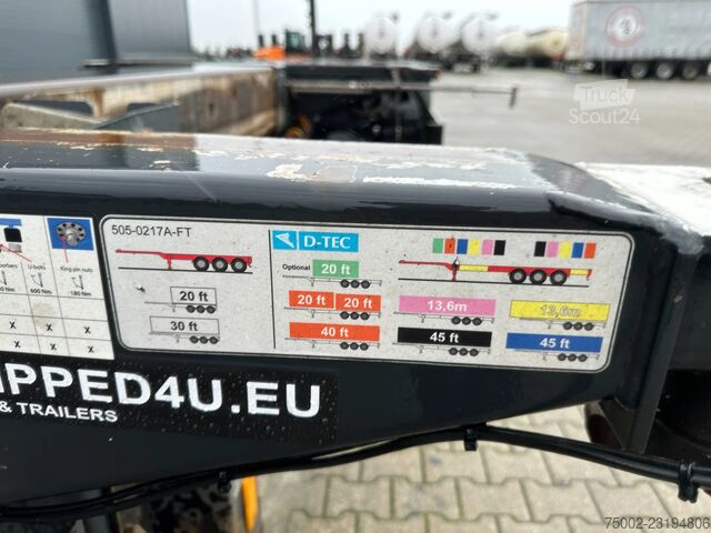  D-TEC FLEXITRAILER / 45FT HC MULTI / drumbrakes / lif...