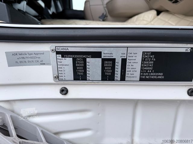 Cisterninis sunkvežimis SCANIA R620 6x2 Topline HMK Bilcon 19.000 L ADR Tank