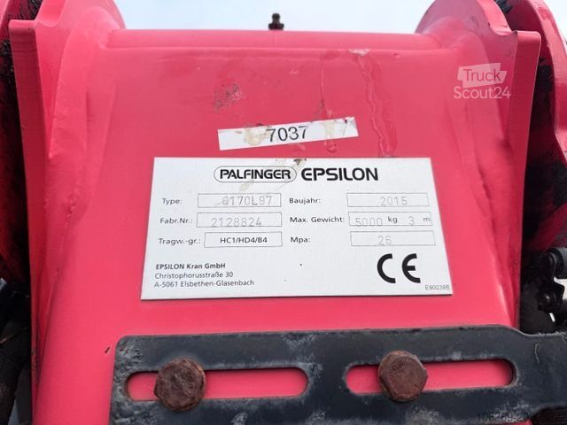 Grúa montada en camión PALFINGER Epsilon Q170L / Kran / Crane