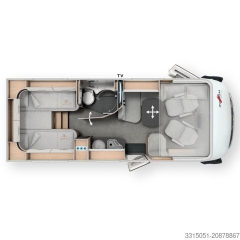 Integrirani avtodom MALIBU I 430 KB LE comfort Solar+Markise+TV+Kaffeem+5J.