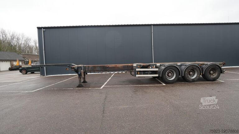 Konteinerių vežimas D-tec Extendable container transport trailer