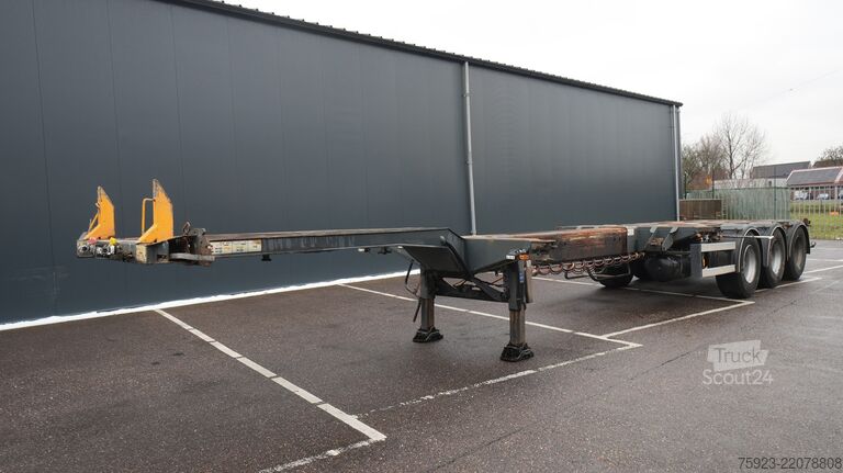 Konteinerių vežimas D-tec Extendable container transport trailer