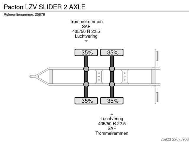 Pacton LZV SLIDER 2 ОСІ Pacton LZV SLIDER 2 AXLE