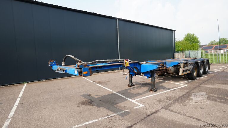 Μεταφορά εμπορευματοκιβωτίων Pacton 3 axle container chassis extendable trailer