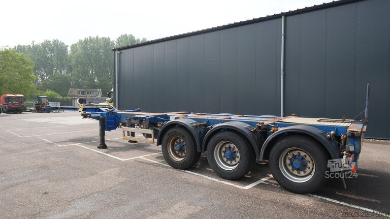 Μεταφορά εμπορευματοκιβωτίων Pacton 3 axle container chassis extendable trailer