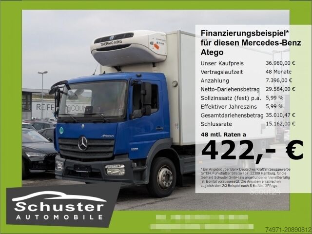 Ψυγείο φορτηγό Mercedes-Benz Atego 1223 Kühlkoffer+LBW*Autom Tempo Klima SHZ