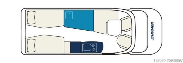 Polointegrovaný obytný vůz HYMER/ERIBA B-Klasse MC T 580 (31) XXL-Bett, SAT+TV